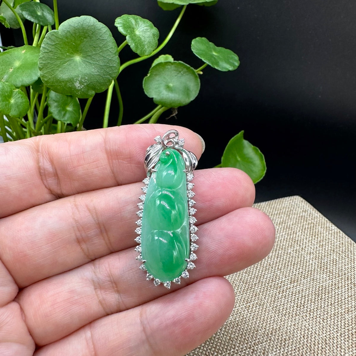 Canadian Nephrite Jade Leaf Pendant Jade Necklace Natural Jade Authentic  Jade 