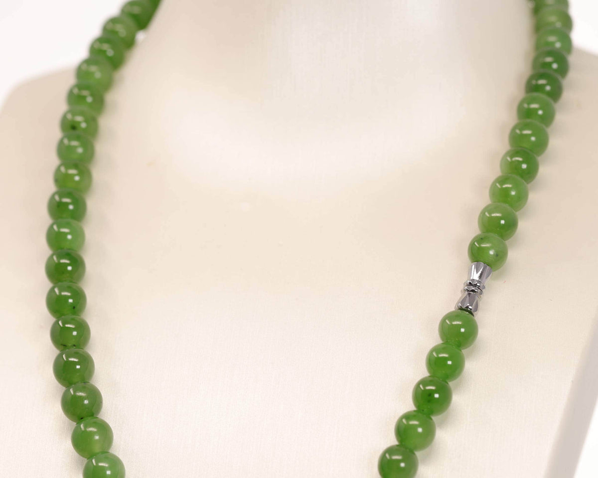 Natural Genuine A Jadeite Jade necklace Light Green jade necklace, beaded jade necklace, jade beads necklace, sold beaded jade necklace