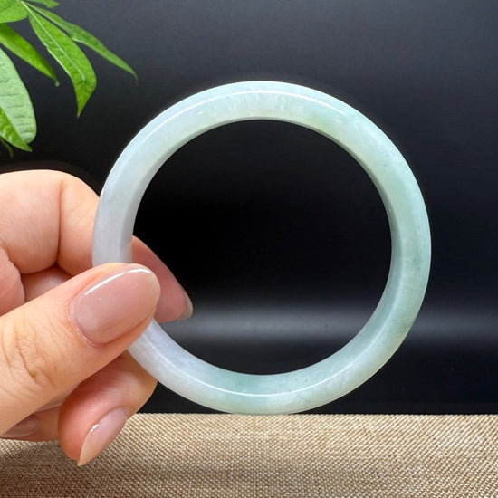 Genuine Burmese Green Jade Jadeite Bangle Bracelet ( 58.9mm )