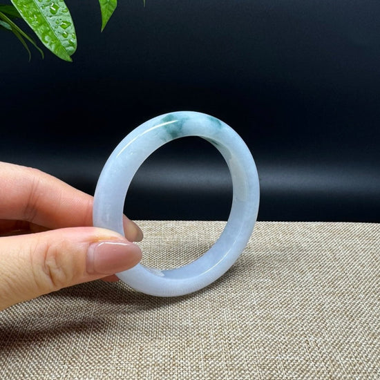 Genuine Burmese Blue Green Jade Jadeite Bangle Bracelet ( 56.1mm )