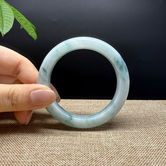 Genuine Burmese Blue Green Jade Jadeite Bangle Bracelet ( 54mm )