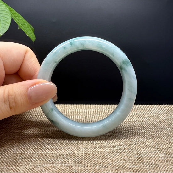 Genuine Burmese Blue Green Jade Jadeite Bangle Bracelet ( 54mm )