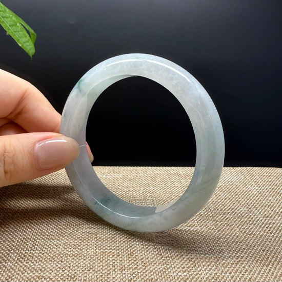 Genuine Burmese Blue Green Jade Jadeite Bangle Bracelet ( 54.6mm )