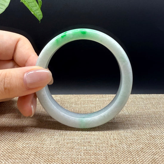 Genuine Burmese Green Jade Jadeite Bangle Bracelet ( 54.8mm )