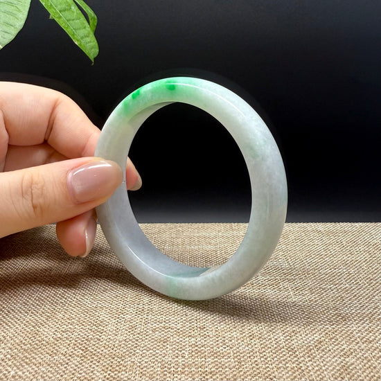 Genuine Burmese Green Jade Jadeite Bangle Bracelet ( 54.8mm )