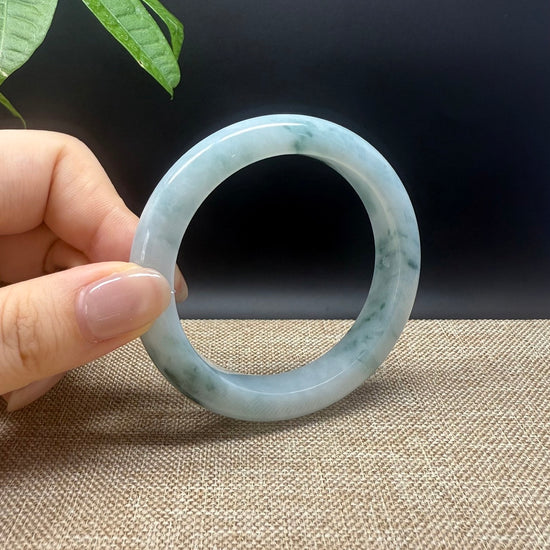 Genuine Burmese Blue Green Jade Jadeite Bangle Bracelet ( 54mm )