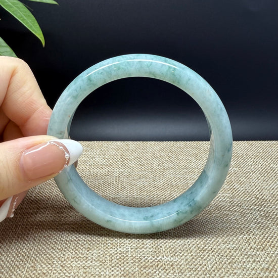 Genuine Burmese Green Jade Jadeite Bangle Bracelet ( 56.9mm )