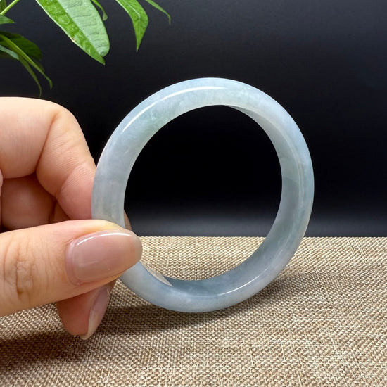 Genuine Burmese Blue Green Jade Jadeite Bangle Bracelet ( 55.5mm )