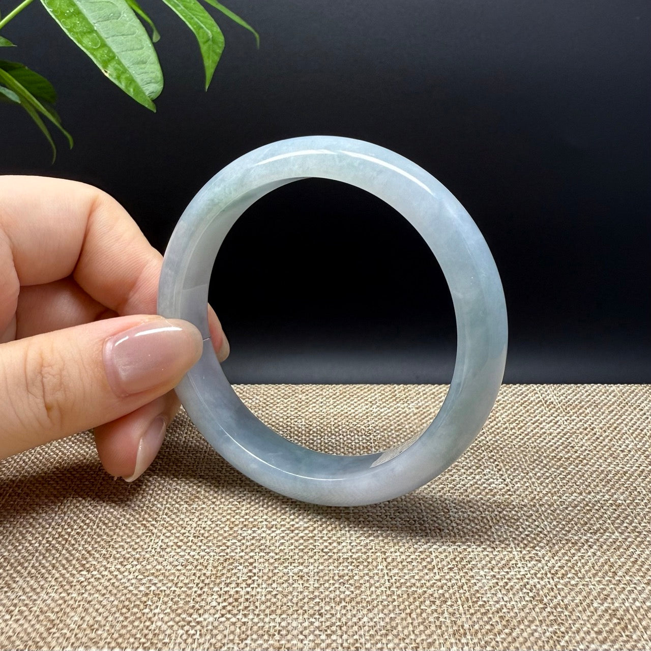 Genuine Burmese Blue Green Jade Jadeite Bangle Bracelet ( 55.5mm )