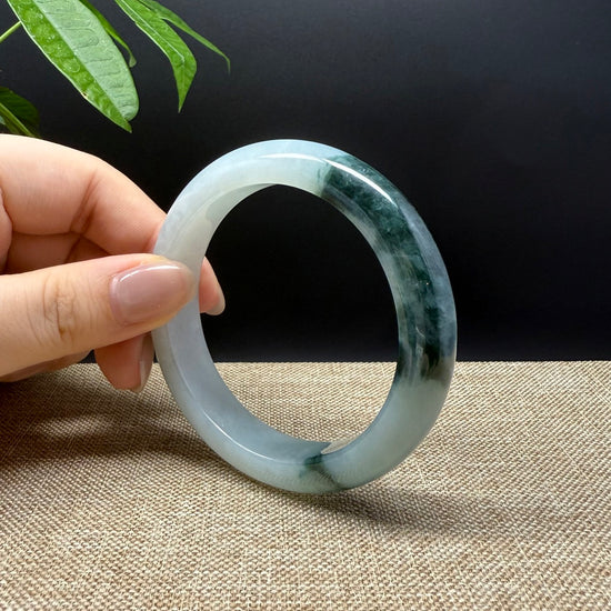 Genuine Burmese Blue Green Jade Jadeite Bangle Bracelet ( 57mm )