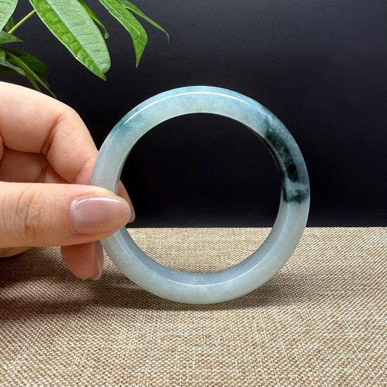 Genuine Burmese Blue Green Jade Jadeite Bangle Bracelet ( 57mm )