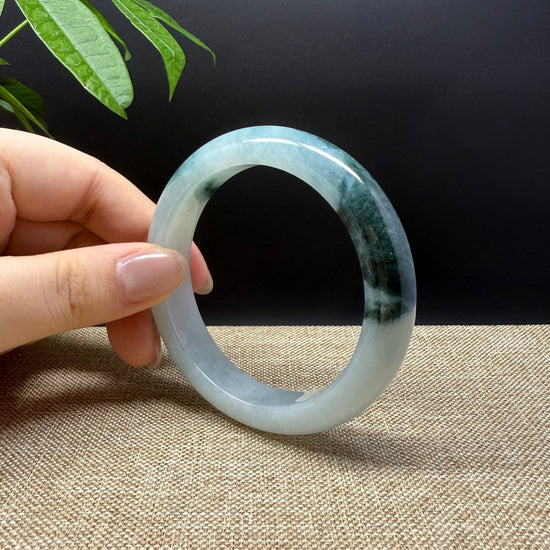 Genuine Burmese Blue Green Jade Jadeite Bangle Bracelet ( 57mm )