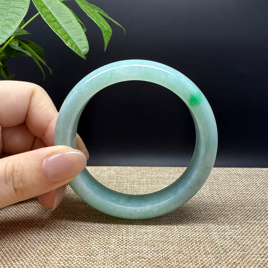 Genuine Burmese Green Jade Jadeite Bangle Bracelet ( 58.1mm )