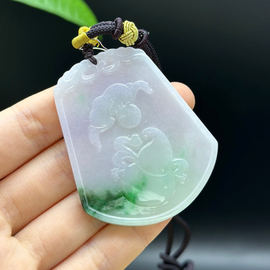 RealJade® Co.Genuine Jadeite Jade Eagle Pendant Necklace