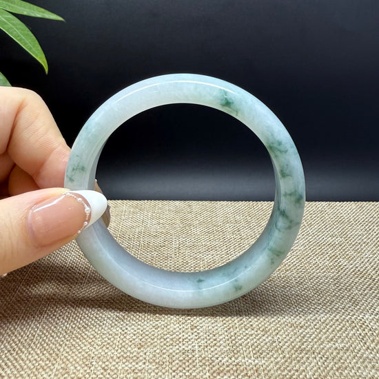 Genuine Burmese Green Jade Jadeite Bangle Bracelet ( 56.3mm )
