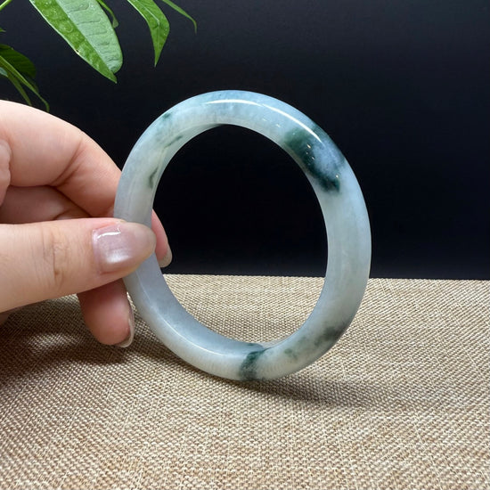 Genuine Burmese Blue Green Jade Jadeite Bangle Bracelet ( 58mm )