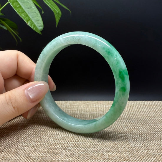 High Genuine Burmese Green Jade Jadeite Bangle Bracelet ( 60.4mm )