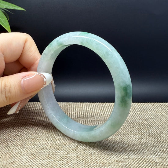 Genuine Burmese Green Jade Jadeite Bangle Bracelet ( 57.9mm )