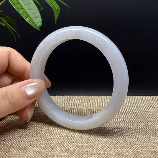 Genuine Burmese Lavender Jade Jadeite Bangle Bracelet ( 60.2mm )