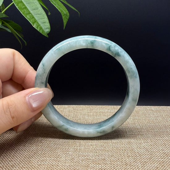 Genuine Burmese Blue Green Jade Jadeite Bangle Bracelet ( 60.6mm )