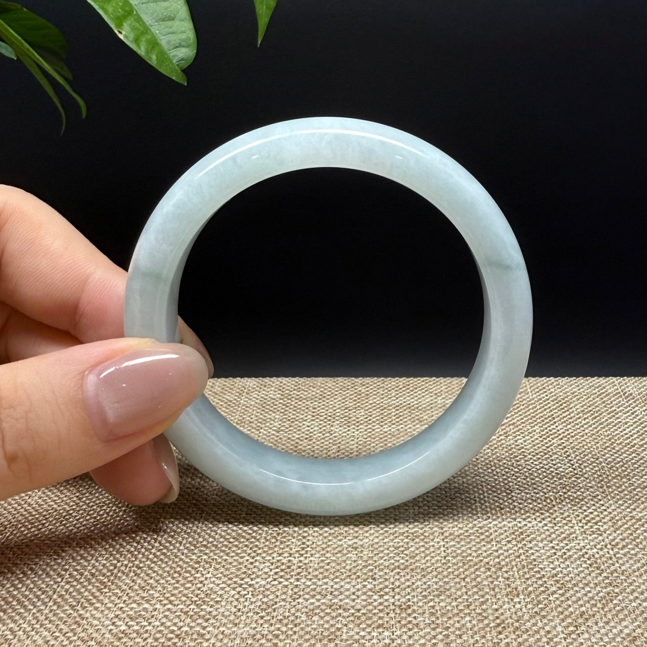 Genuine Burmese Green Jade Jadeite Bangle Bracelet ( 52.7mm )