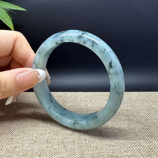 Genuine Burmese Green Jade Jadeite Bangle Bracelet ( 57.7mm )
