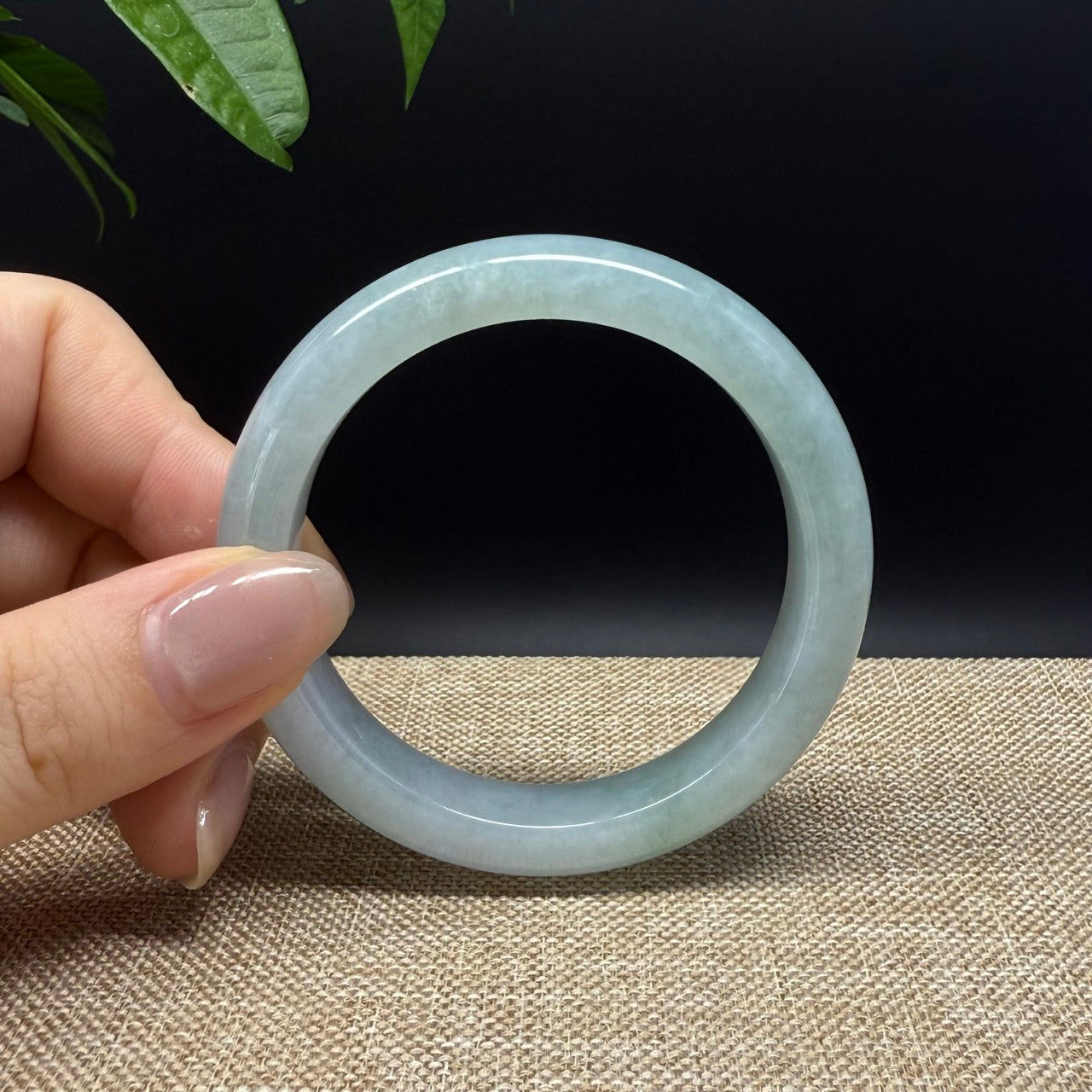 Genuine Burmese Green Jade Jadeite Bangle Bracelet ( 50.8mm )