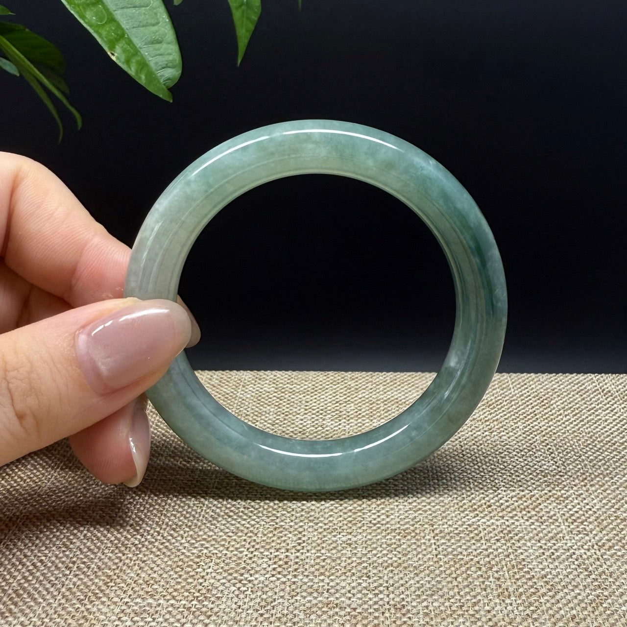 Genuine Burmese Green Jade Jadeite Bangle Bracelet ( 50.6mm )