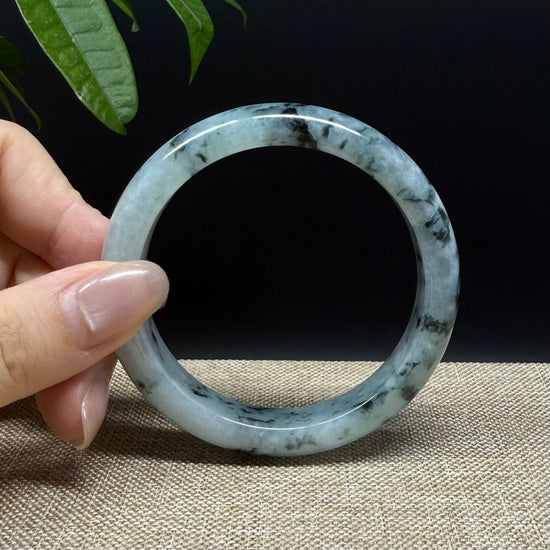 Genuine Burmese Blue Green Jade Jadeite Bangle Bracelet ( 55.2mm )