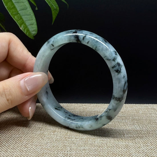 Genuine Burmese Blue Green Jade Jadeite Bangle Bracelet ( 55.2mm )