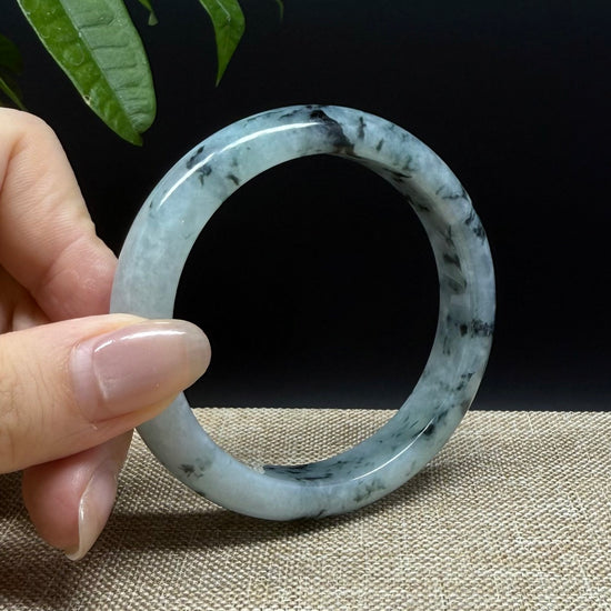 Genuine Burmese Blue Green Jade Jadeite Bangle Bracelet ( 55.2mm )