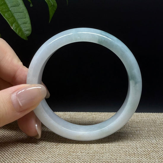 Genuine Burmese Blue Green Jade Jadeite Bangle Bracelet ( 55.5mm )