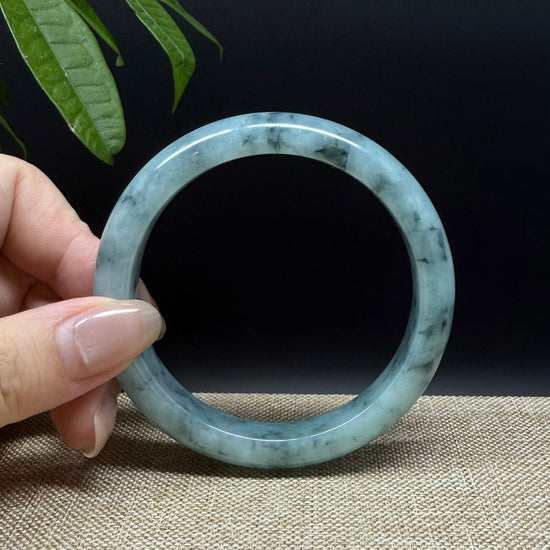 Genuine Burmese Blue Green Jade Jadeite Bangle Bracelet ( 57.7mm )