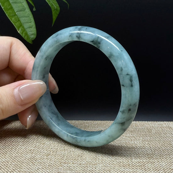 Genuine Burmese Blue Green Jade Jadeite Bangle Bracelet ( 57.7mm )