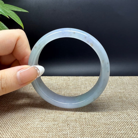 Load image into Gallery viewer, Genuine Burmese Lavender Green Jade Jadeite Bangle Bracelet ( 58.5mm )
