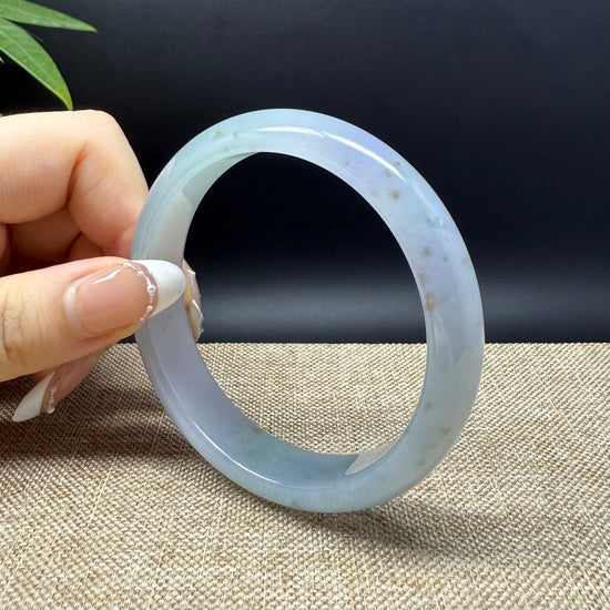 Load image into Gallery viewer, Genuine Burmese Lavender Green Jade Jadeite Bangle Bracelet ( 58.5mm )
