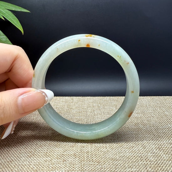 Genuine Burmese Yellow Green Jade Jadeite Bangle Bracelet ( 57.4mm )