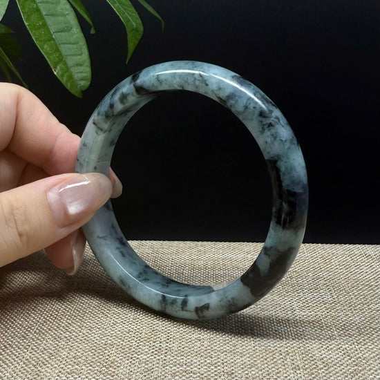 Genuine Burmese Blue Green Jade Jadeite Bangle Bracelet ( 58mm )