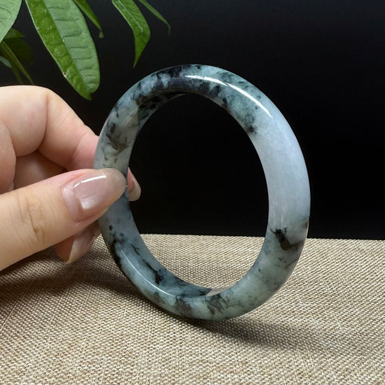 Genuine Burmese Blue Green Jade Jadeite Bangle Bracelet ( 58mm )