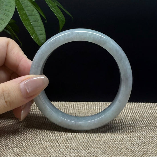 Genuine Burmese Lavender Green Jade Jadeite Bangle Bracelet ( 58.8mm )