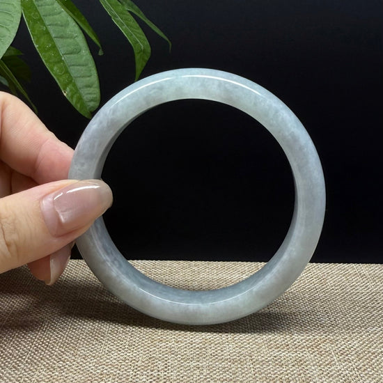 Genuine Burmese Lavender Green Jade Jadeite Bangle Bracelet ( 58.8mm )