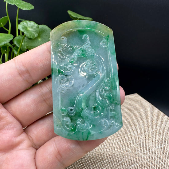 RealJade® High-End Jadeite Jade Dragon Pendant Necklace ( Collectibles )