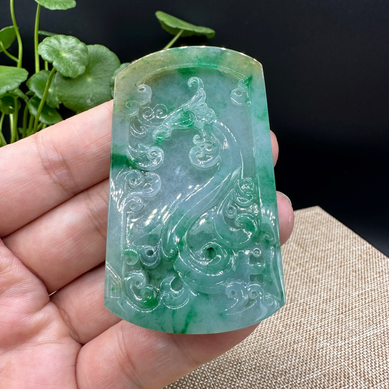 RealJade® High-End Jadeite Jade Dragon Pendant Necklace ( Collectibles )