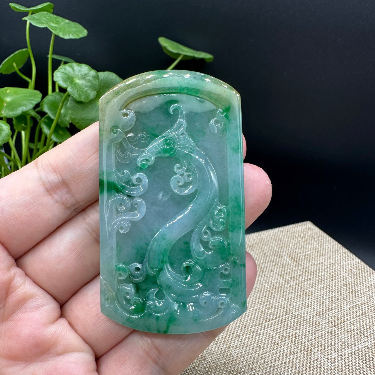 RealJade® High-End Jadeite Jade Dragon Pendant Necklace ( Collectibles )