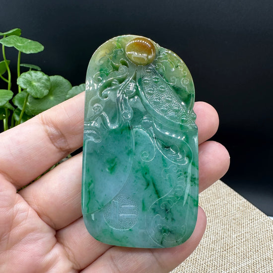 RealJade® High-End Jadeite Jade Dragon Pendant Necklace ( Collectibles )