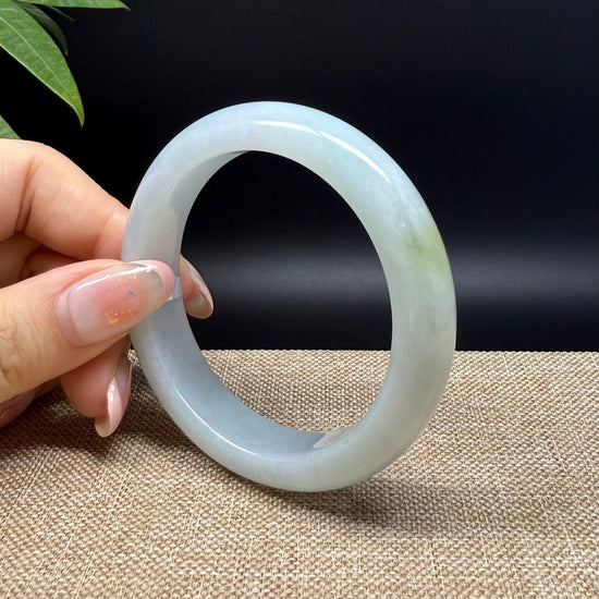 Genuine Burmese Yellow Green Jade Jadeite Bangle Bracelet ( 53.9mm )