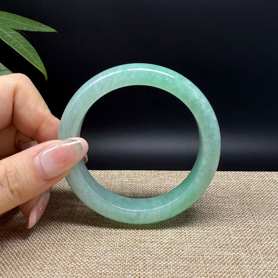 Genuine Burmese Green Jade Jadeite Bangle Bracelet ( 54.5mm )