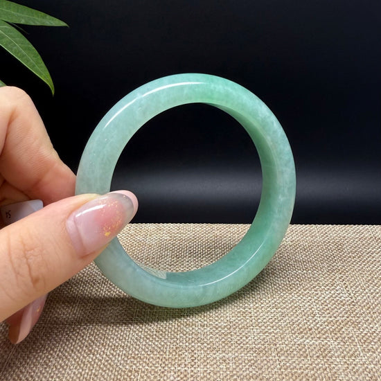 Genuine Burmese Green Jade Jadeite Bangle Bracelet ( 54.5mm )