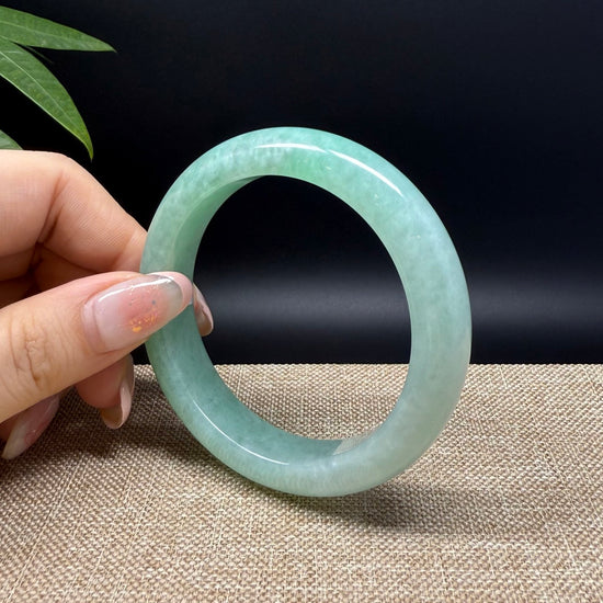 Genuine Burmese Green Jade Jadeite Bangle Bracelet ( 54.5mm )