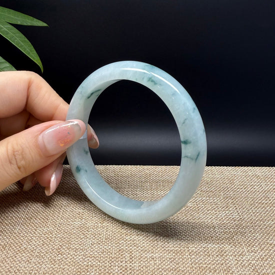 Genuine Burmese Blue Green Jade Jadeite Bangle Bracelet ( 55.6mm )